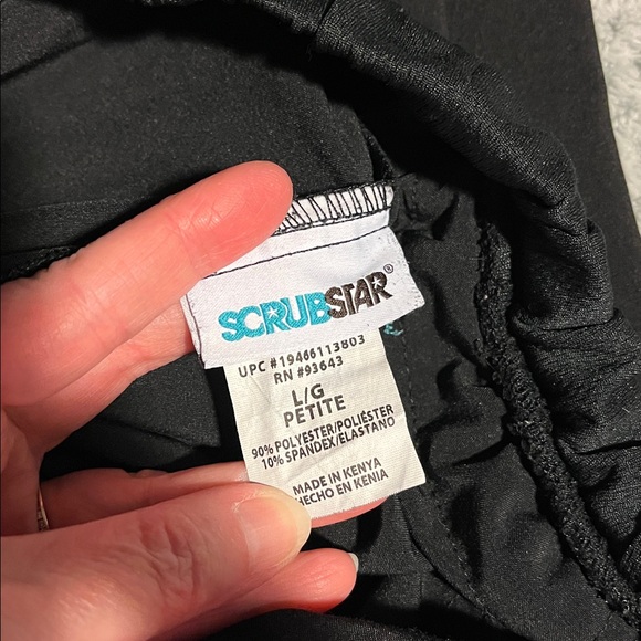 Scrubstar Lg/P Black Scrub PANTS - Picture 2 of 5